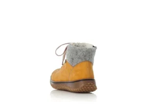 Morelia Yellow Fleece Lined Lace-Up Ankle Sneaker