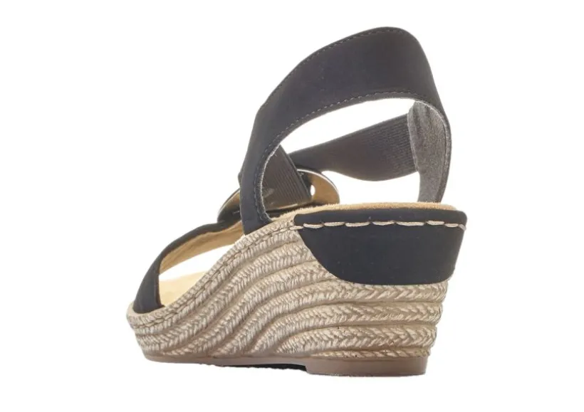 morokko_black_silver_disc_2.webp Morokko Black Silver Disc Wedge Sandal
