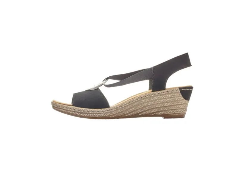 morokko_black_silver_disc_3.webp Morokko Black Silver Disc Wedge Sandal