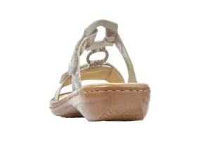 Mosaik White Multicolour Floral Slide Sandal