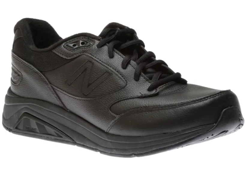 mwbk_black_leather_laceup_0.webp MW928BK3 Black Leather Lace-Up Walking Shoe
