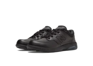 MW813BK Black Leather Walking Shoe