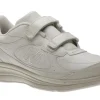 MW577VB Beige Leather Velcro Walking Shoe