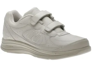 MW577VB Beige Leather Velcro Walking Shoe