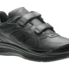 MW577VK Black Leather Velcro Walking Shoe