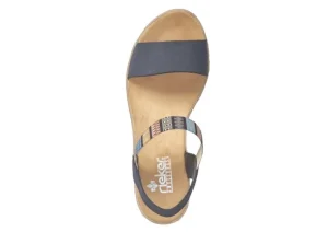 Namur Blue Print Wedge Sandal