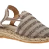 Nancy Taupe Glitter Stripe Slip-On Espadrille Flat Sandal