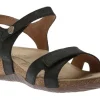 Natalya 07 Black Leather Sandal