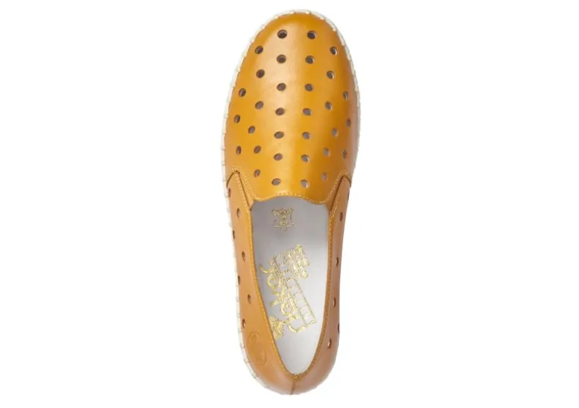 newark_yellow_perforated__1.webp Newark Yellow Perforated Leather Loafer