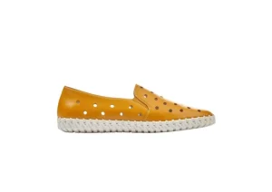 Newark Yellow Perforated Leather Loafer