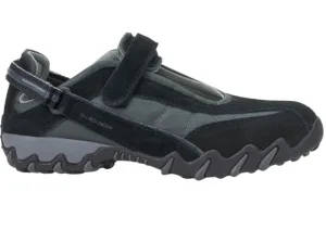 Niro Black Suede Grey Closed Mesh Mary Jane Sneaker