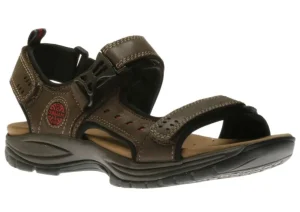 Nolan Brown Leather Adjustable Sandal