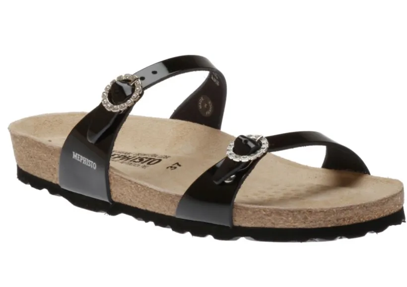 norie_black_patent_crysta_0.webp Norie Black Patent Crystal Embellished Buckle Slide Sandal