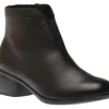 Odeon Black Leather Ankle Boot