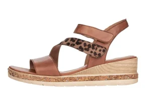 Odeon Brown Cheetah Wedge Sandal