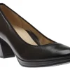 Ophelia Black Leather Pump