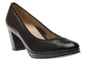 Ophelia Black Leather Pump