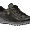Ottawa Black Leather Lace-Up Sneaker
