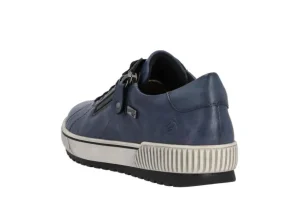 Ottawa Black Leather Zipper Lace-Up Sneaker
