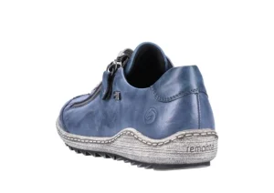 Ottawa Blue Leather Lace-Up Sneaker