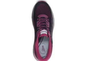 Pace Black Berry Mesh Lace-Up Walking Shoe