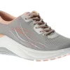 Pace Light Grey Mesh Lace-Up Walking Shoe