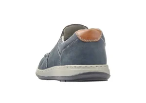 Patros Navy Leather Slip-On Loafer