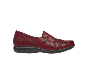 Paulette Red Slip-On Flat