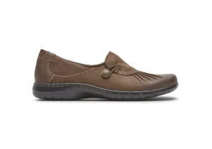 Paulette Stone Nubuck Slip-On Flat
