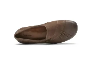 Paulette Stone Nubuck Slip-On Flat