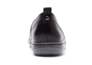 Penfield Envelope Black Leather Slip-On Flat