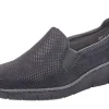 Pisa Navy Silver Polka Dot Slip-On Wedge Loafer