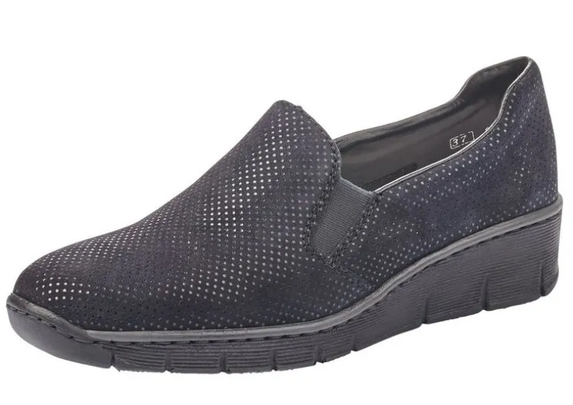 pisa_navy_silver_polka_do_0.webp Pisa Navy Silver Polka Dot Slip-On Wedge Loafer