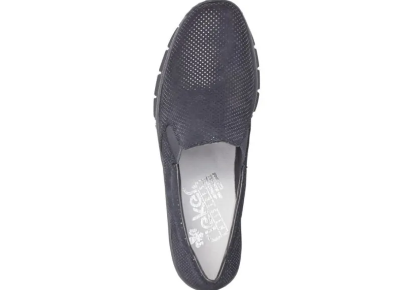 pisa_navy_silver_polka_do_1.webp Pisa Navy Silver Polka Dot Slip-On Wedge Loafer