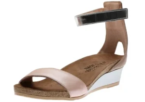 Pixie Pearl Rose Leather Wedge Sandal