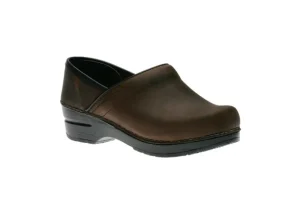 Professional Antique Brown Oiled Leather Clog