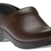 Professional Chocolate Brown Leather Clog