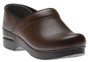 Professional Chocolate Brown Leather Clog