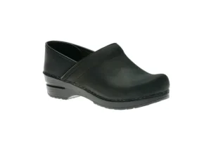 Professional Oiled Black Leather Clog