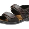 Rafe Brown Moro Black Leather Sandal