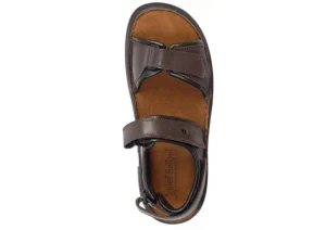 Rafe Brown Moro Black Leather Sandal