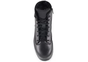 Rita Black Lace-Up Winter Boot
