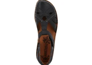 Rosalie 29 Black Leather T-Strap Mary Jane Sandal