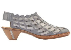 Roy Blue Silver Woven Sandal