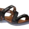 Rubey Black Asymmetrical Strappy Sandal