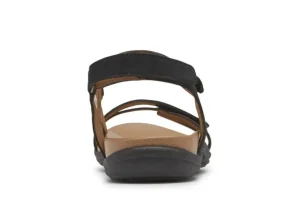 Rubey Black Three Strap Sandal