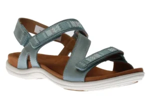 Rubey Blue Asymmetrical Strappy Sandal
