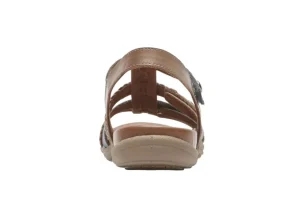 Rubey Khaki / Navy T-Strap Sandal