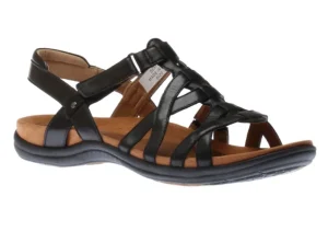 Rubey Woven Black Leather Sandal