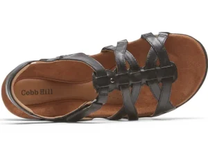 Rubey Woven Black Leather Sandal